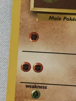 Pokemon Card Diglett 47/102 Base Set Error Fighting Symbol Misprint HP - Image 2