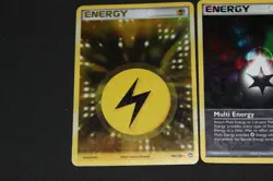 3 Pokemon Card Lot PL-HP (Holo Lightning Energy, Fighting Energy Power Keepers+) - Image 2
