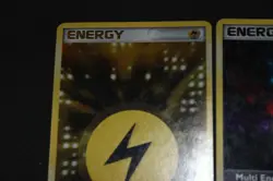 3 Pokemon Card Lot PL-HP (Holo Lightning Energy, Fighting Energy Power Keepers+) - Image 3