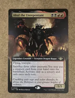 Akul the Unrepentant - Extended Art Outlaws of Thunder Junction NM MTG - Image 1