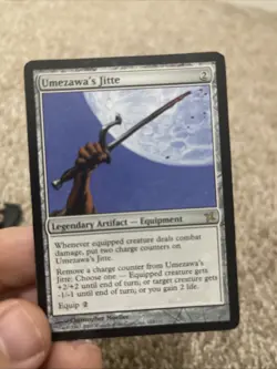 MTG Magic the Gathering English Betrayers of Kamigawa Umezawa's Jitte LP-MP - Image 1