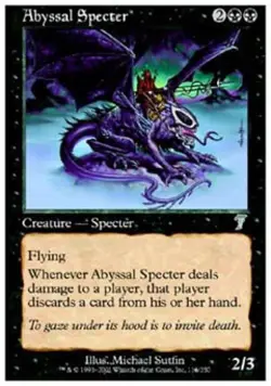 Abyssal Specter - Light Play MTG 7th Edition - Image 1