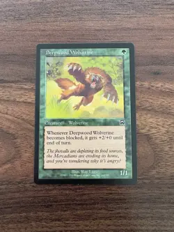 Deepwood Wolverine NM Mercadian Masques 242 MTG Magic The Gathering NM - Image 1