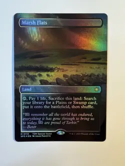 Marsh Flats (Borderless) Foil NM MTG Special Guests SPG Magic - Image 1