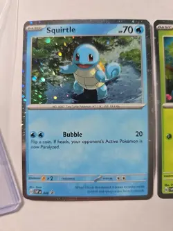 Bulbasaur Charmander Squirtle Pokemon Cards Cosmos Promo Set 046 047 048 NM 151 - Image 2