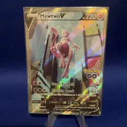 Mewtwo V 72/78 - Pokemon GO - Full Art - Alt Art Ultra Rare Pokemon Card - Image 1