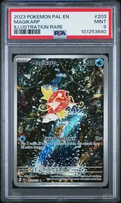 PSA 9 MINT Pokemon TCG Paldea Evolved Illustration Rare Magikarp 203/193 - Image 1