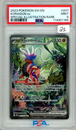 2023 Pokemon Scarlet & Violet Base Set Koraidon EX SIR 247/198 #247 PSA 9 - Image 1