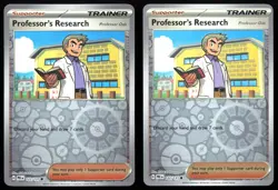 2x Professor's Research 122/131 Reverse Holo Prismatic Evolutions NM Pokemon TCG - Image 1
