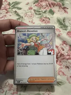 Bianca's Devotion 142/162 Cosmos Holo Pokemon Play! Prize Pack Play Stamp - Image 1