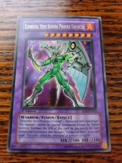 LP 1st Ed Elemental Hero Shining Phoenix Enforcer - EOJ-EN033 Ultra Rare Yugioh - Image 1