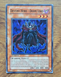 Destiny Hero - Doom Lord - EOJ-EN001 - 1st Edition - YuGiOh. Free UK Postage - Image 1