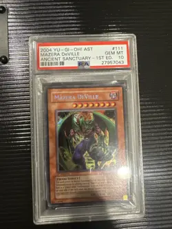 Yugioh! 1st PSA 10 Mazera DeVille AST-111 - Image 1