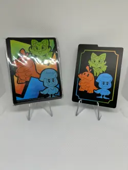 Pokemon Paldea Evolved ETB Sprigatito Quaxly Card Sleeves & 4 Dividers. - Image 1