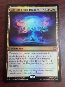 MTG Call the Spirit Dragons - FOIL - Tarkir: Dragonstorm TDM - NM/MINT - Image 1