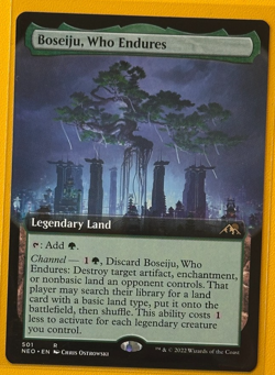 [Borderless] MTG Boseiju, Who Endures - NM - Kamigawa: Neon Dynasty Non-Foil - Image 1