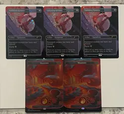 Secret Lair Lightning Greaves Galaxy Foil, Solemn Simulacrum, Thought Vessel Lot - Image 1