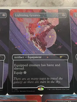 Secret Lair Lightning Greaves Galaxy Foil, Solemn Simulacrum, Thought Vessel Lot - Image 2