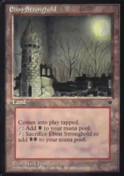 Ebon Stronghold - Fallen Empires: #95, Magic: The Gathering Nm R100 - Image 1