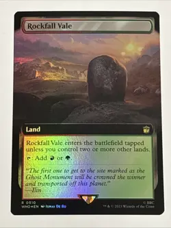 MTG Universes Beyond: Doctor Who Rockfall Vale Extended Art Foil 0510 NM Rare - Image 1