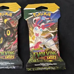 x3 Pokemon TCG Evolving Skies Sleeved Booster Packs - Umbreon, Sylveon, Rayquaza - Image 4