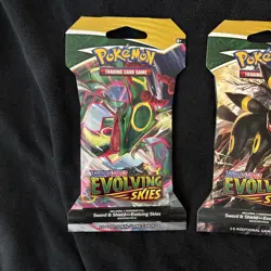 x3 Pokemon TCG Evolving Skies Sleeved Booster Packs - Umbreon, Sylveon, Rayquaza - Image 2