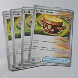 (x4) Earthen Vessel (163/182) - Regular - Playset - Paradox Rift Pokemon NM - Image 1