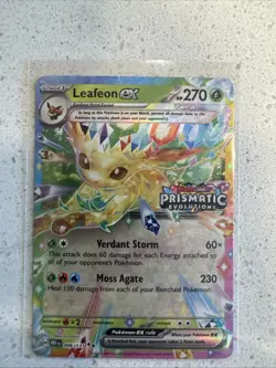 Pokemon TCG Leafeon EX Prismatic Evolutions Card 006/131 Stamped Promo 💎 NM / M - Image 1
