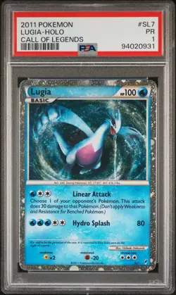 Pokemon Lugia SL7 Call of Legends PSA 1 Poor *Pop 16* Shiny Rare Low Pop - Image 1