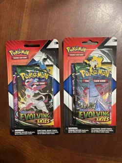 Pokemon TCG “Evolving Skies Chilling Reign” 2 pack blister - Latios Jirachi Pins - Image 1