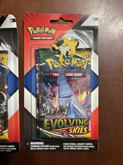 Pokemon TCG “Evolving Skies Chilling Reign” 2 pack blister - Latios Jirachi Pins - Image 3