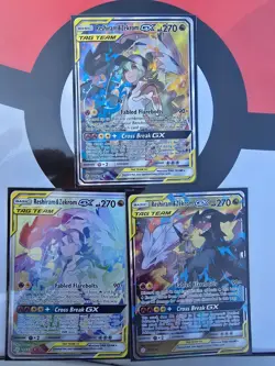 Pokemon Reshiram & Zekrom GX Tag Team Card Set of 3 - Image 1