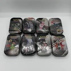 Pokemon Black Bolt White Flare Full Art Set Unova Mini Tin Sealed (8 Tins) New - Image 3