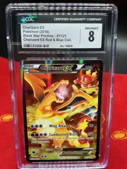 Charizard EX Red & Blue Coll. Full Art Pokemon Promo XY121 CGC 8 - Image 1
