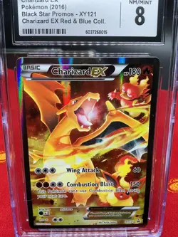 Charizard EX Red & Blue Coll. Full Art Pokemon Promo XY121 CGC 8 - Image 2