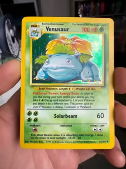 Pokemon TCG Base Set Venusaur Holo Rare Card 15/102 - Image 1