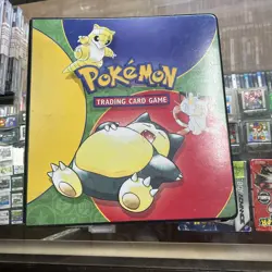 Vintage 1999 Pokemon TCG 3 Ring Binder Snorlax Base Set 1st Edition - Image 1