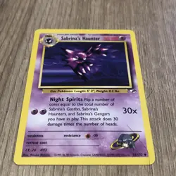 Sabrina's Haunter 58/132 Gym Heroes WOTC Pokemon TCG Regular Uncommon 1999 LP - Image 1
