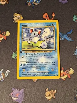 Pokemon Card Marill 66/111 Neo Genesis FIRST EDITION - (NM-) - Image 1