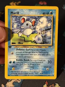 Pokemon Card Marill 66/111 Neo Genesis FIRST EDITION - (NM-) - Image 2