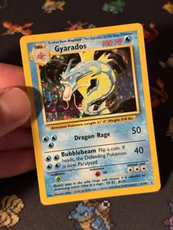 Pokemon Cards Gyarados 6/102 Holo Rare Base Set WOTC - (LP) - Image 2