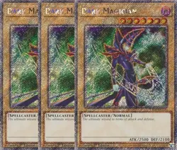 3x Yu-Gi-Oh! Dark Magician 6th Alternative Art RA04-EN106 Platinum Playset - Image 1