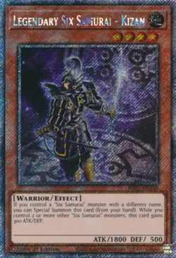 [Platinum Secret Rare] YuGiOh Legendary Six Samurai Kizan NM/M RA03-EN249 1st Ed - Image 1