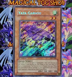 Yugioh Yata Garasu LOD-000 1st Edition Secret Rare Holo Bleed Konami 2003 - Image 1
