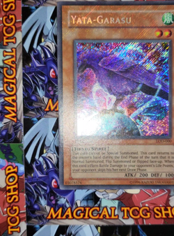 Yugioh Yata Garasu LOD-000 1st Edition Secret Rare Holo Bleed Konami 2003 - Image 2
