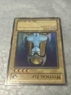 YuGiOh 2002 Konami 1st Edition LOB-062 Super Rare Mystical Elf Asian English - Image 3