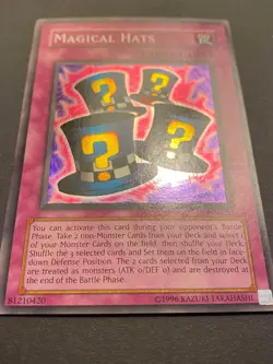 Magical Hats PSV-033 Super Rare LP/MP Original Print Yugioh Pharaoh's Servant - Image 2
