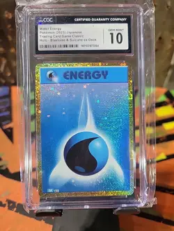Water Energy Pokemon 2023 Japenese Trading Card Game Classic Holo Blastoise& Sui - Image 3