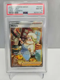 2023 POKEMON SWORD & SHIELD CROWN ZENITH #GG64 FULL ART/MELONY FOIL CARD PSA 8 - Image 1
