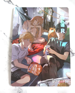 Power Denji Aki R Chainsaw Man DIR-104 Holo Foil Anime Waifu Collectible Card - Image 1